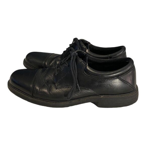 Nunn Bush Black Leather Dress Shoes Oxfords Size 10 M Cap Toe Lace Up - Picture 3 of 9